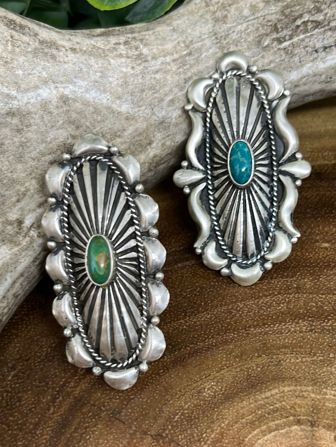 Mandy Oval Turquoise Concho Ring