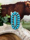 Cali Slim Oval Turquoise Cluster Ring