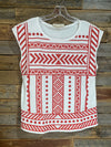 Embroidered Chic Knit Tank