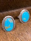 Anna Sterling Turquoise Ring - Adjustable
