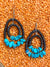 Destiny Double Hoop Turquoise Earrings