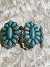 Shonda Fashion Oval & Teardrop Cluster Stretch Bracelet - Turquoise