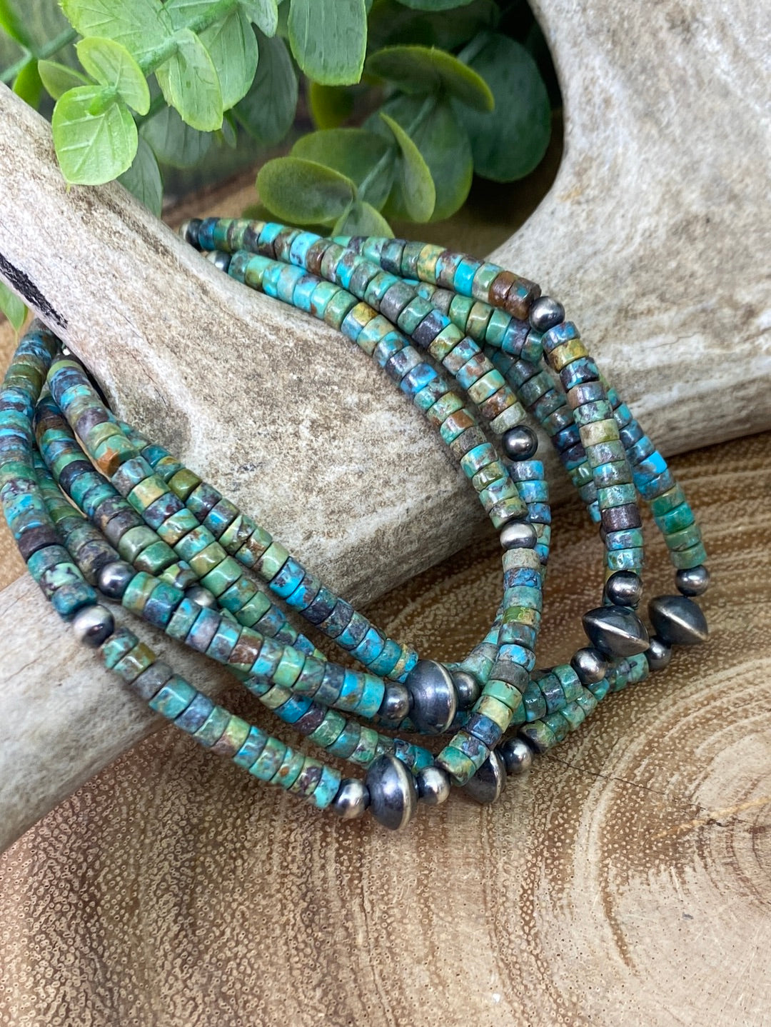 Water's Edge Navajo & Turquoise Bead Bracelet