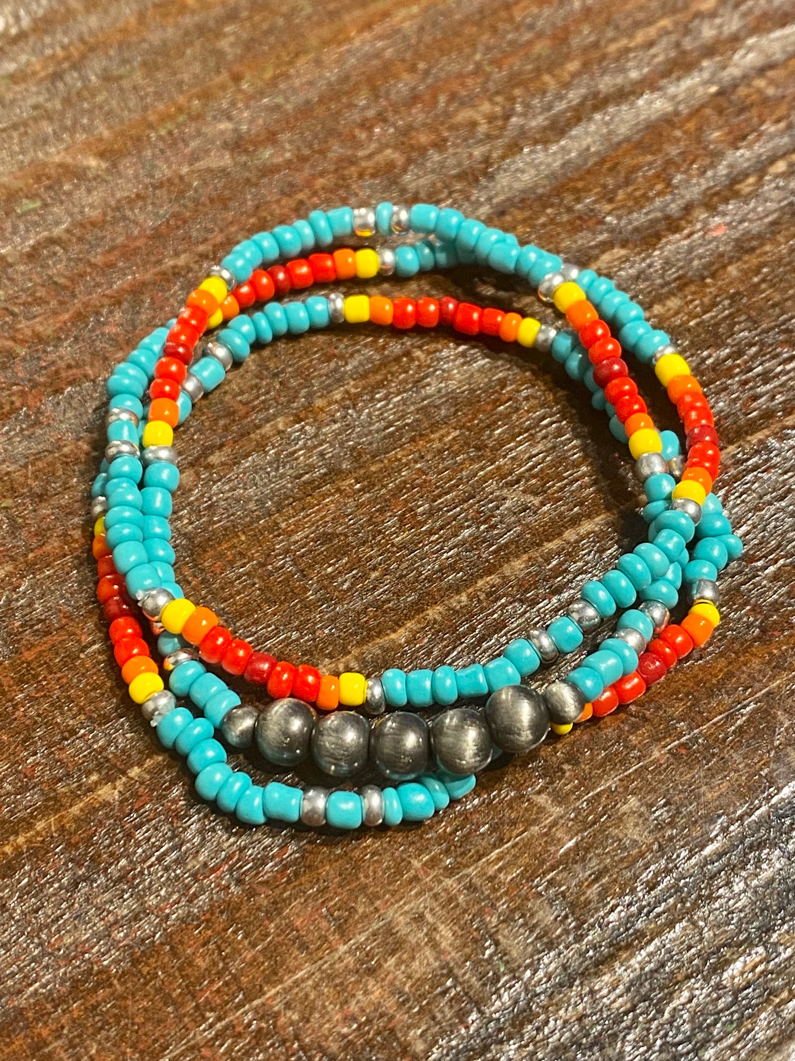 Multi Seed Set of 3 Bracelets
