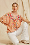 Amy Apricot Aztec Embroidered Blouse