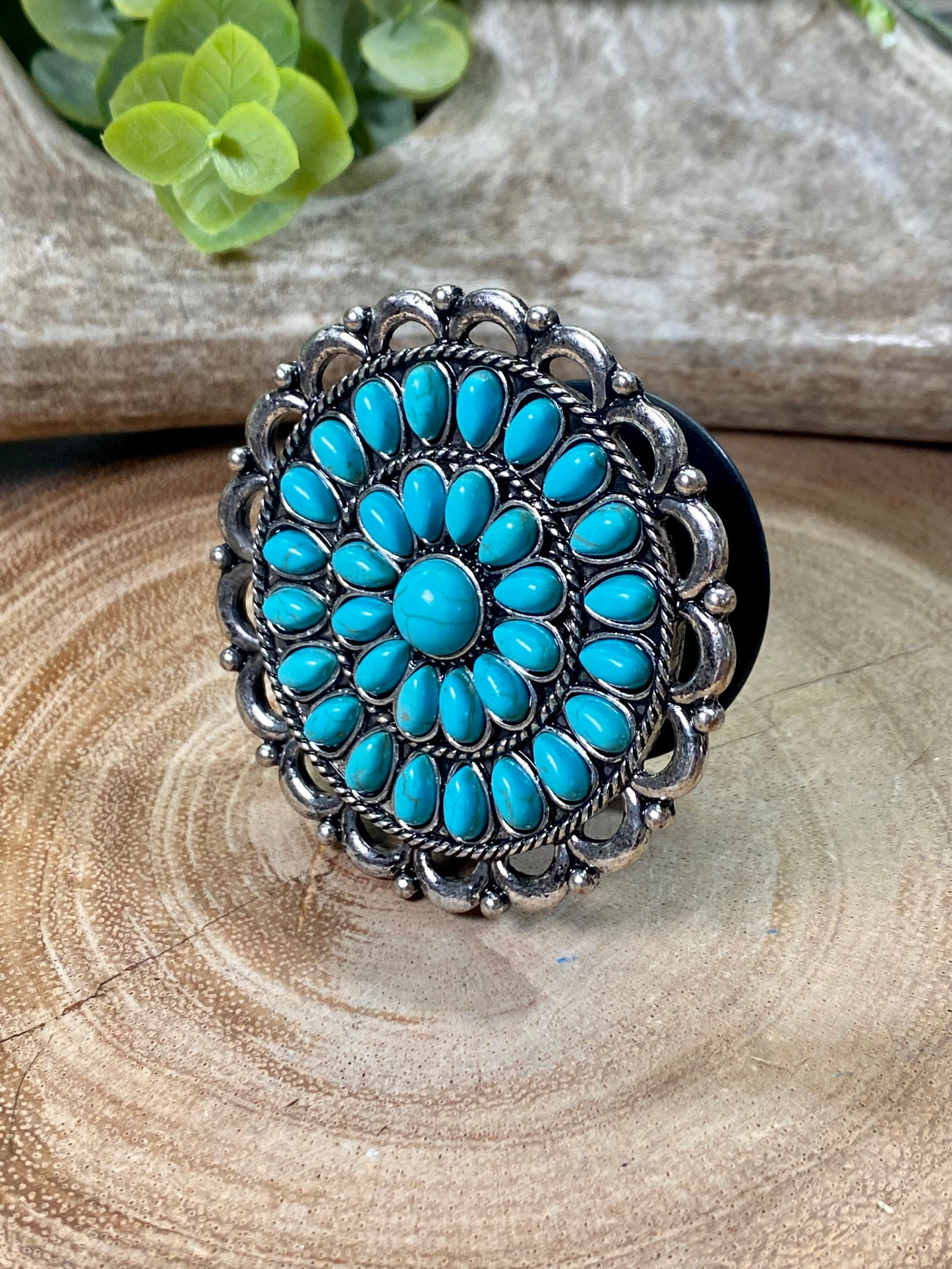 Fashion Turquoise Cluster Phone Grip