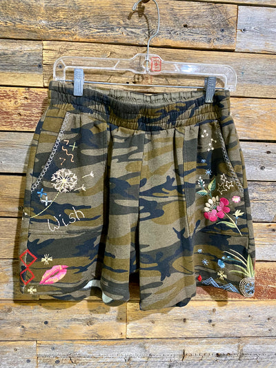Johnny Was Cleo French Terry Short - Camo