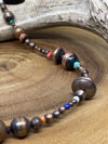 Big Spring Copper Varied Navajo Necklace With Multi Bead Accents