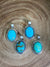 Cecily Sterling Framed Kingman Turquoise Pendant