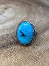 Kalista Roped Sterling Turquoise Ring - size 8.5