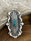 Mandy Oval Turquoise Concho Ring