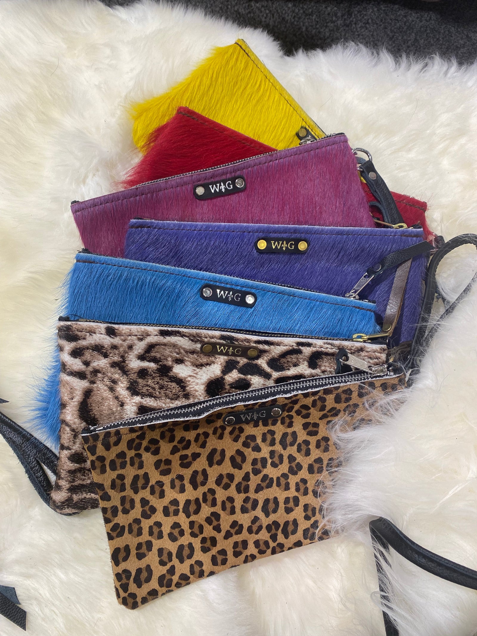 Hair on Hide Wristlet Clutch
