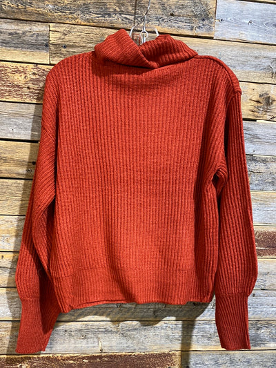 Cowl Sweater - Rust