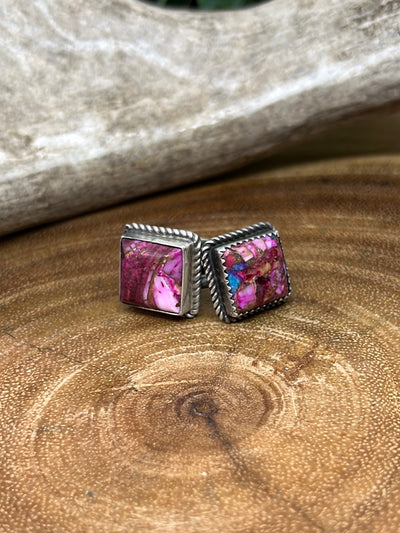 Pink Mojave Turquoise Square Ring