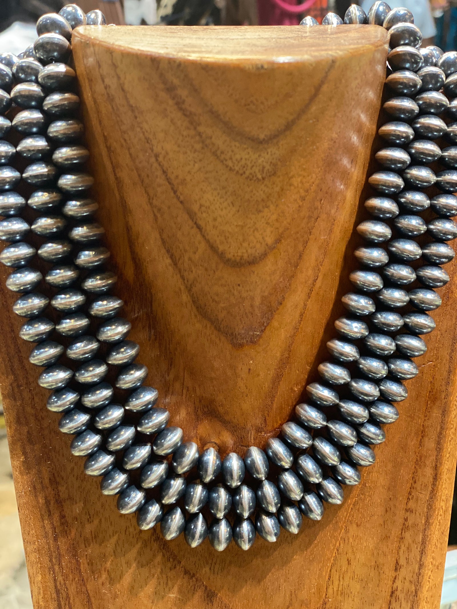 Windsong Saucer Bead Sterling Necklaces - 12mm