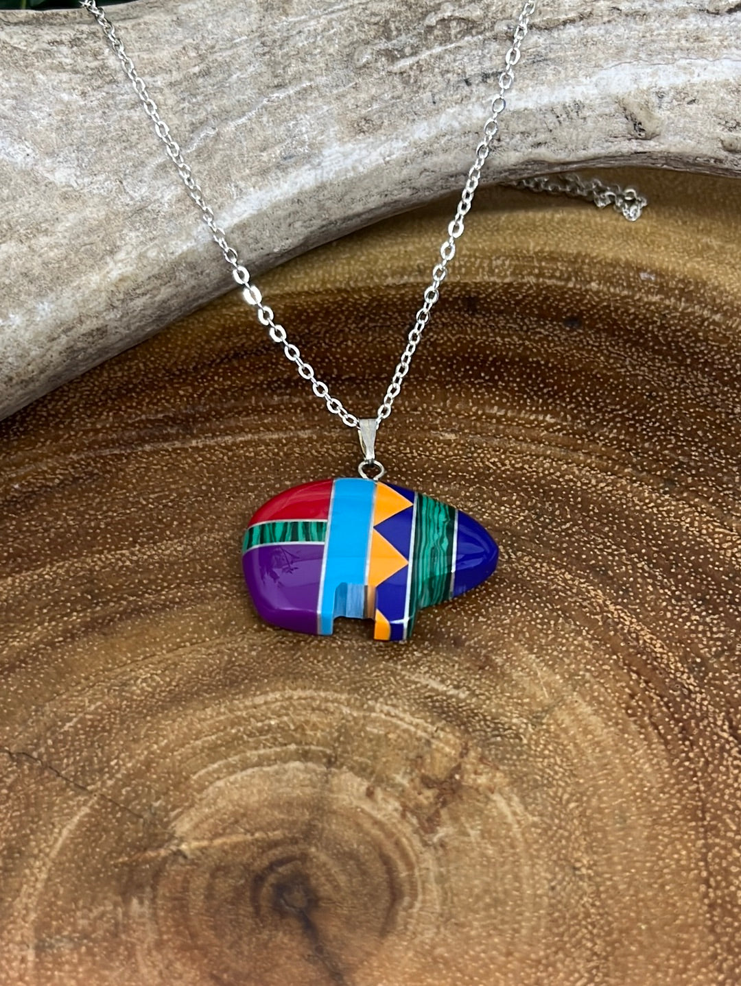 Irena Aztec Bear Fashion Necklace - Multi