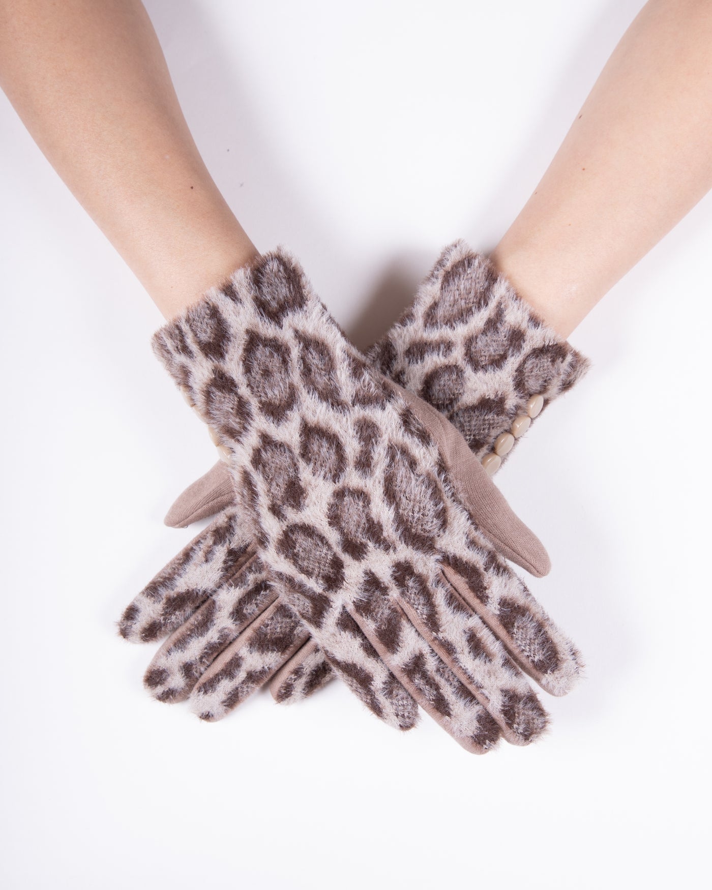 Leopard Fuzzy Gloves