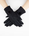 Ultra Suede Detailed Gloves