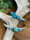 Lexi 3 Stone Turquoise Sterling Cuff