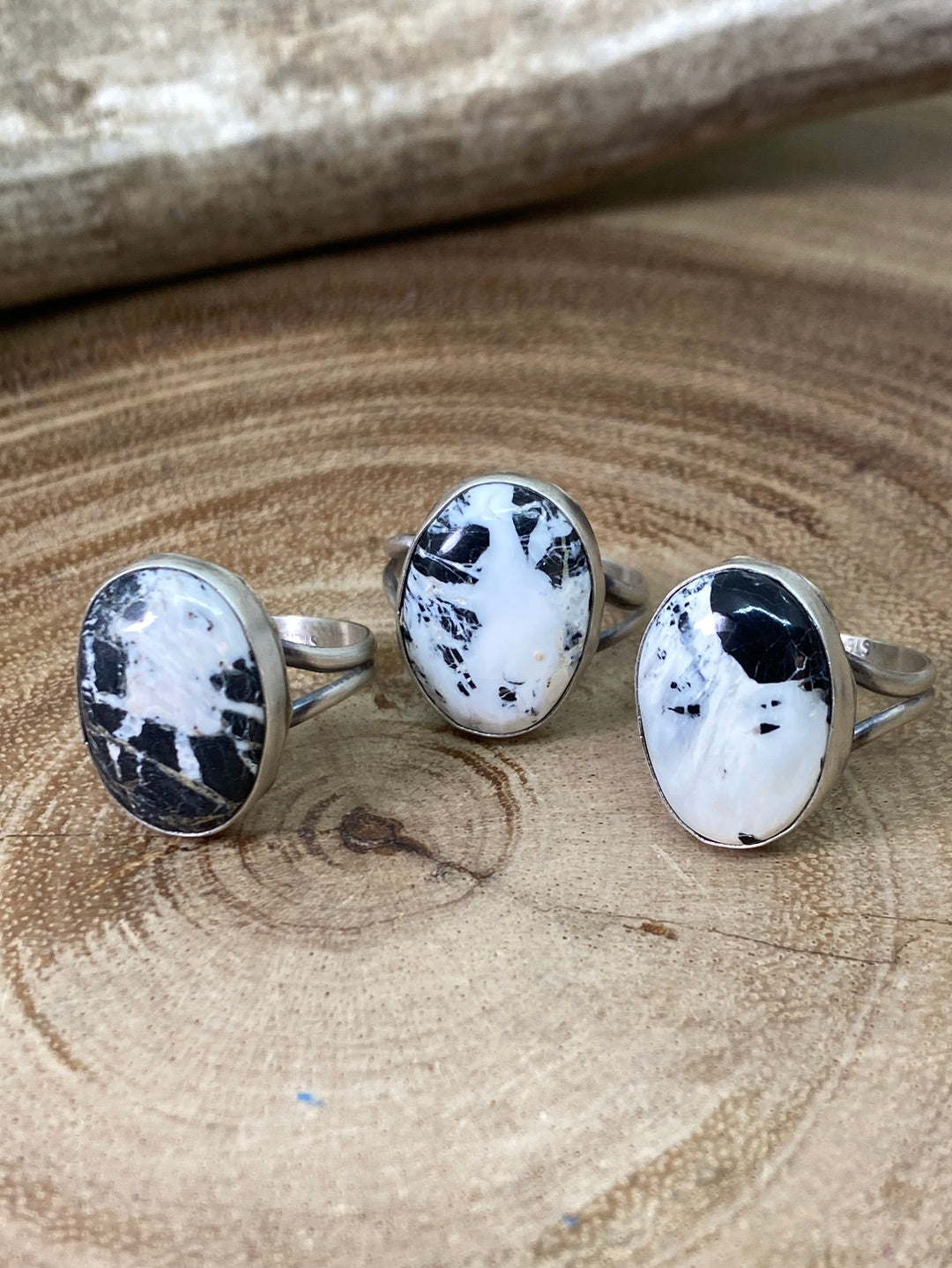 Arcola Sterling White Buffalo Oval Ring