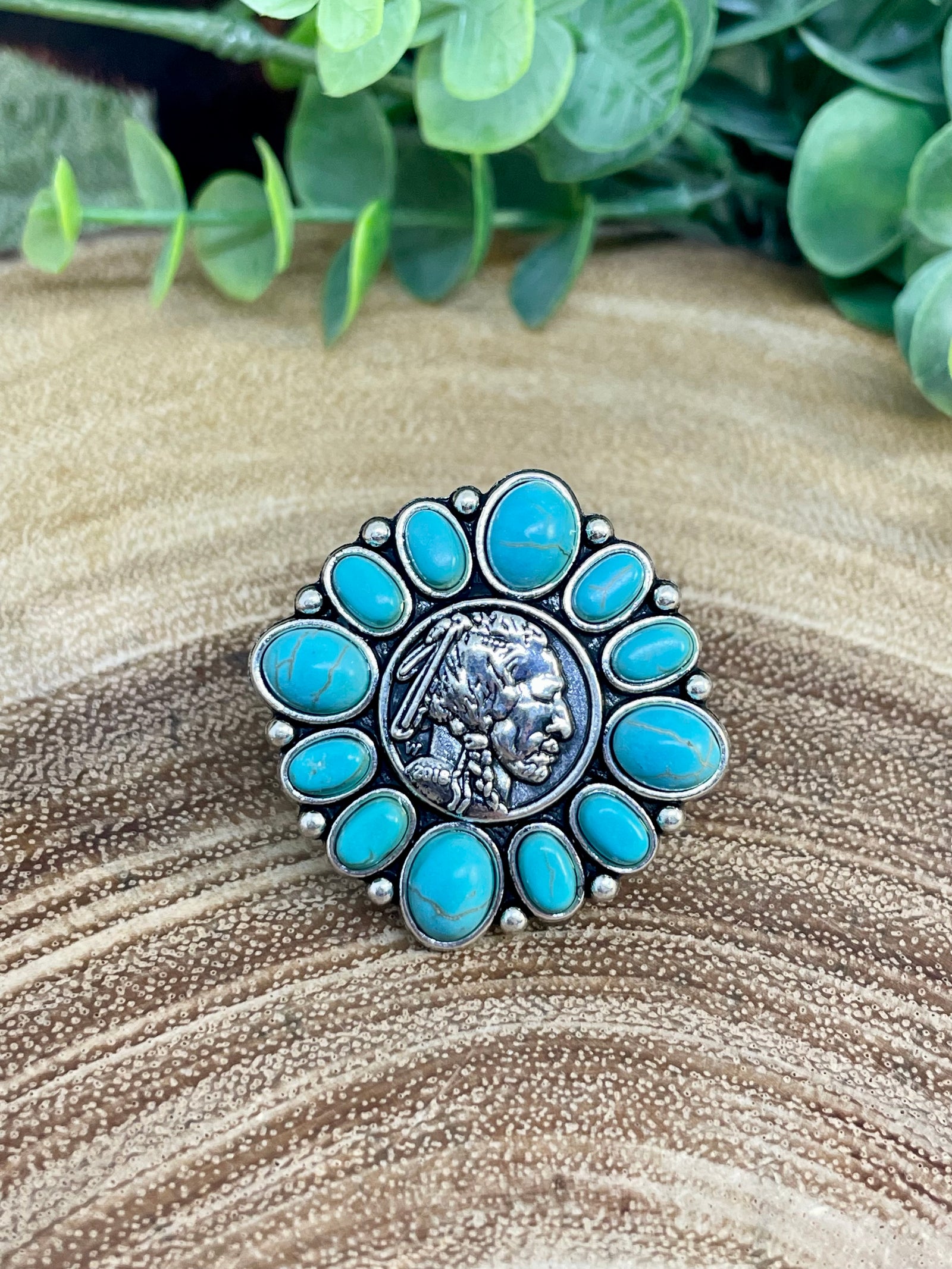 Chief Turquoise Fashion Cuff Ring