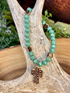Sunset Valley Fashion Leopard Cactus Bead Stretch Bracelet