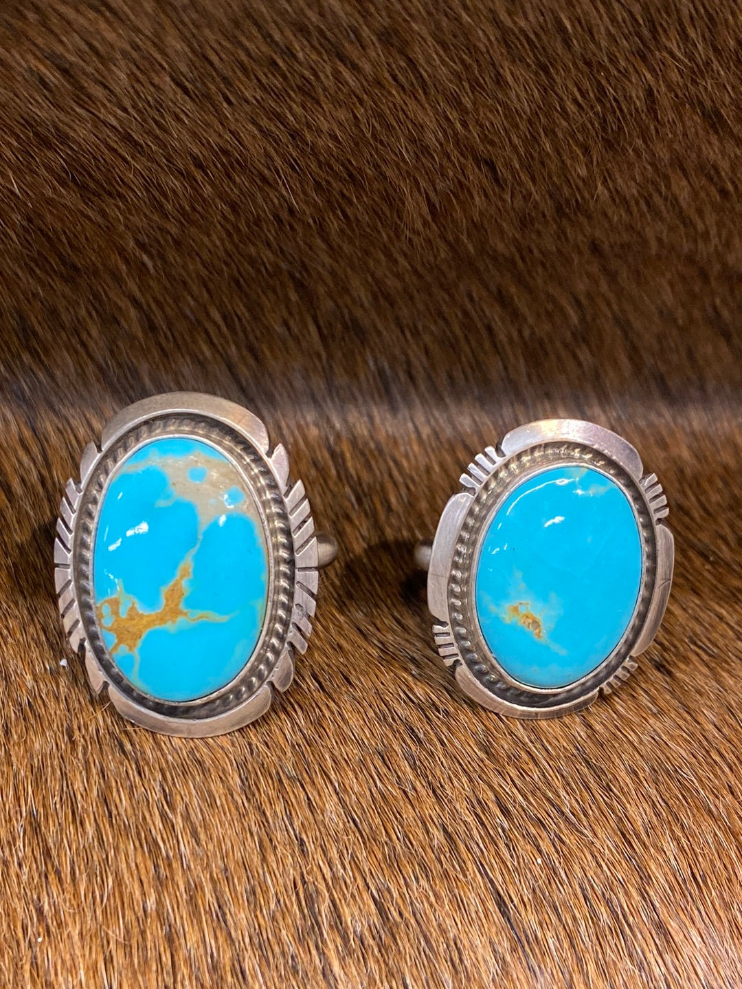 Anna Sterling Turquoise Ring - Adjustable