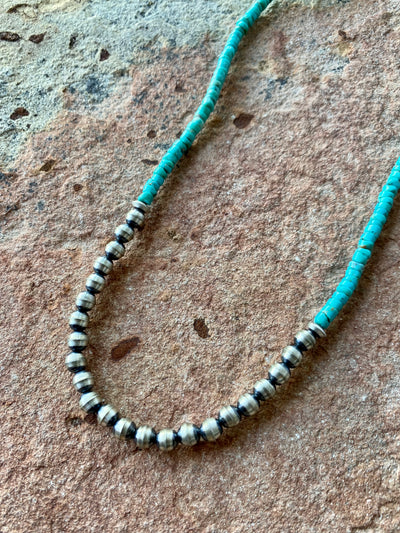 Helen Sterling Navajo & Turquoise Heishi Necklace