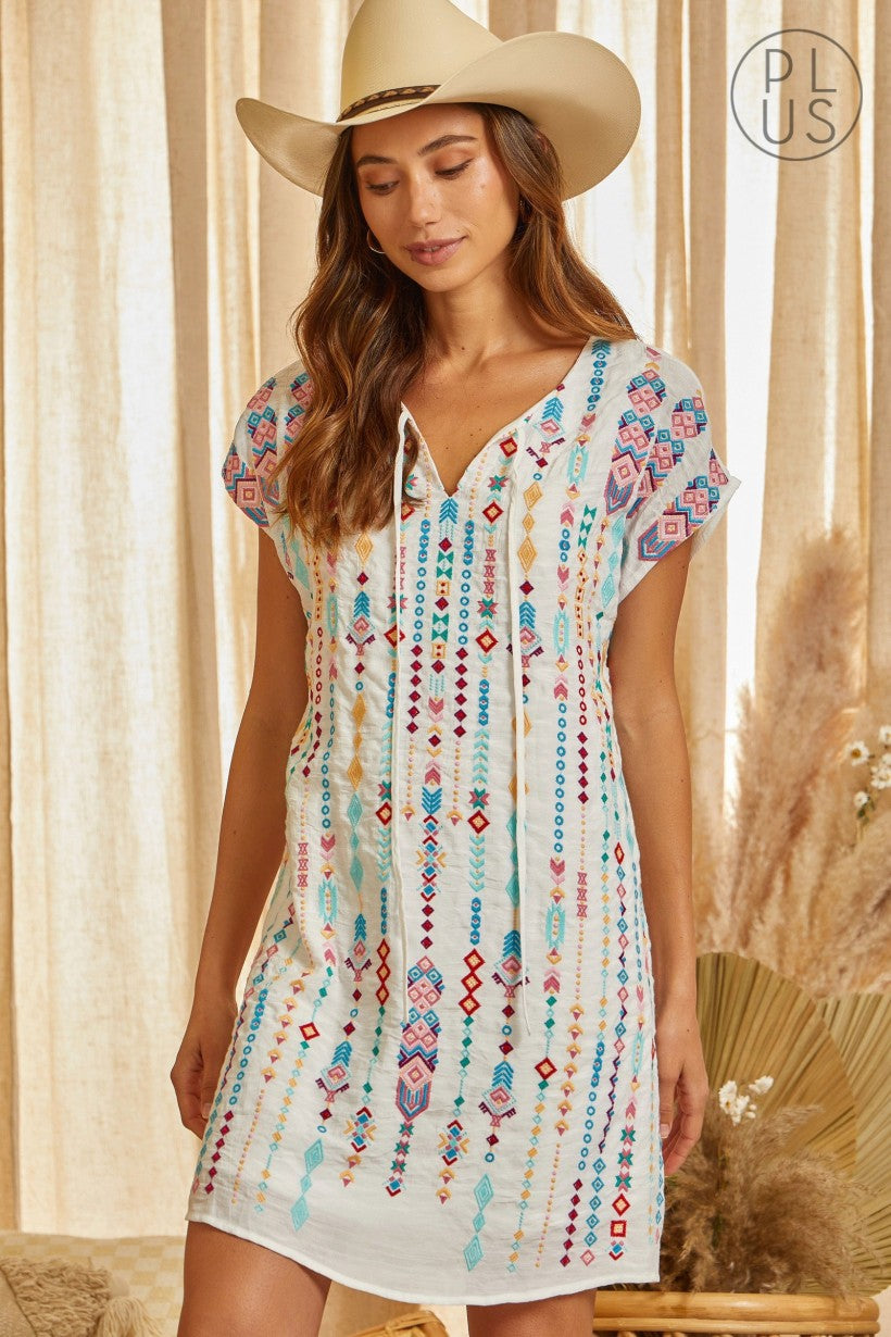 Elizabeth Embroidered Shift Dress Elizabeth Embroidered Shift Dress