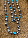 Gio Sterling Linked Navajo Necklace - Turquoise