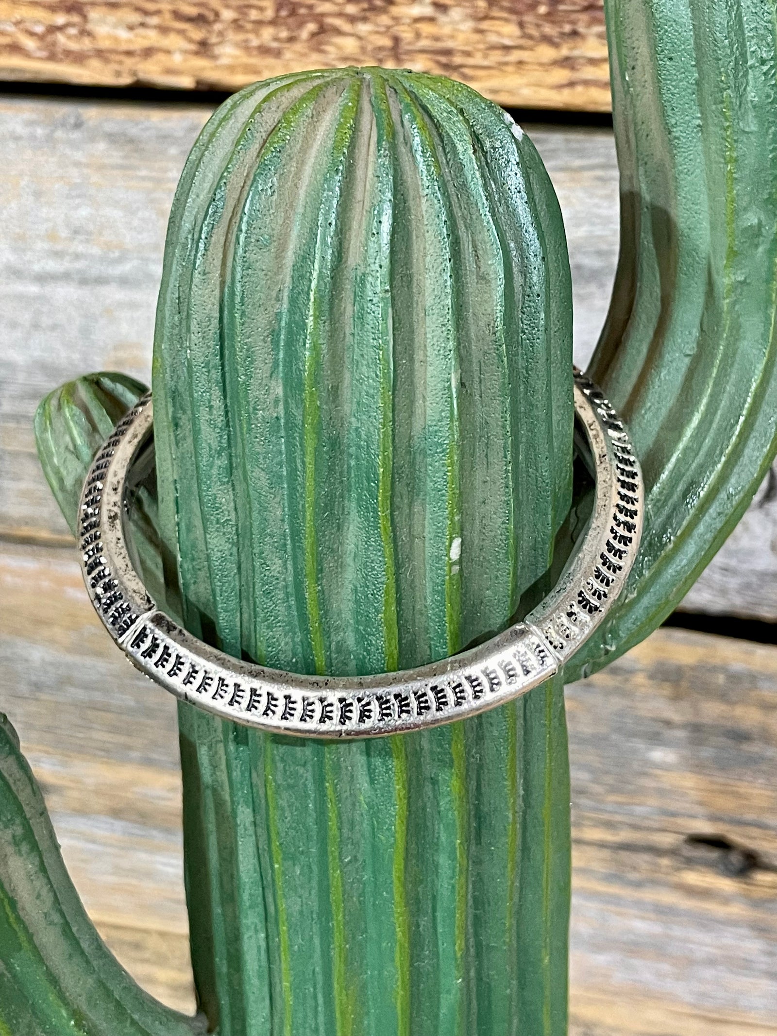 Brockton Western Stamped Fashion Silver Bracelet