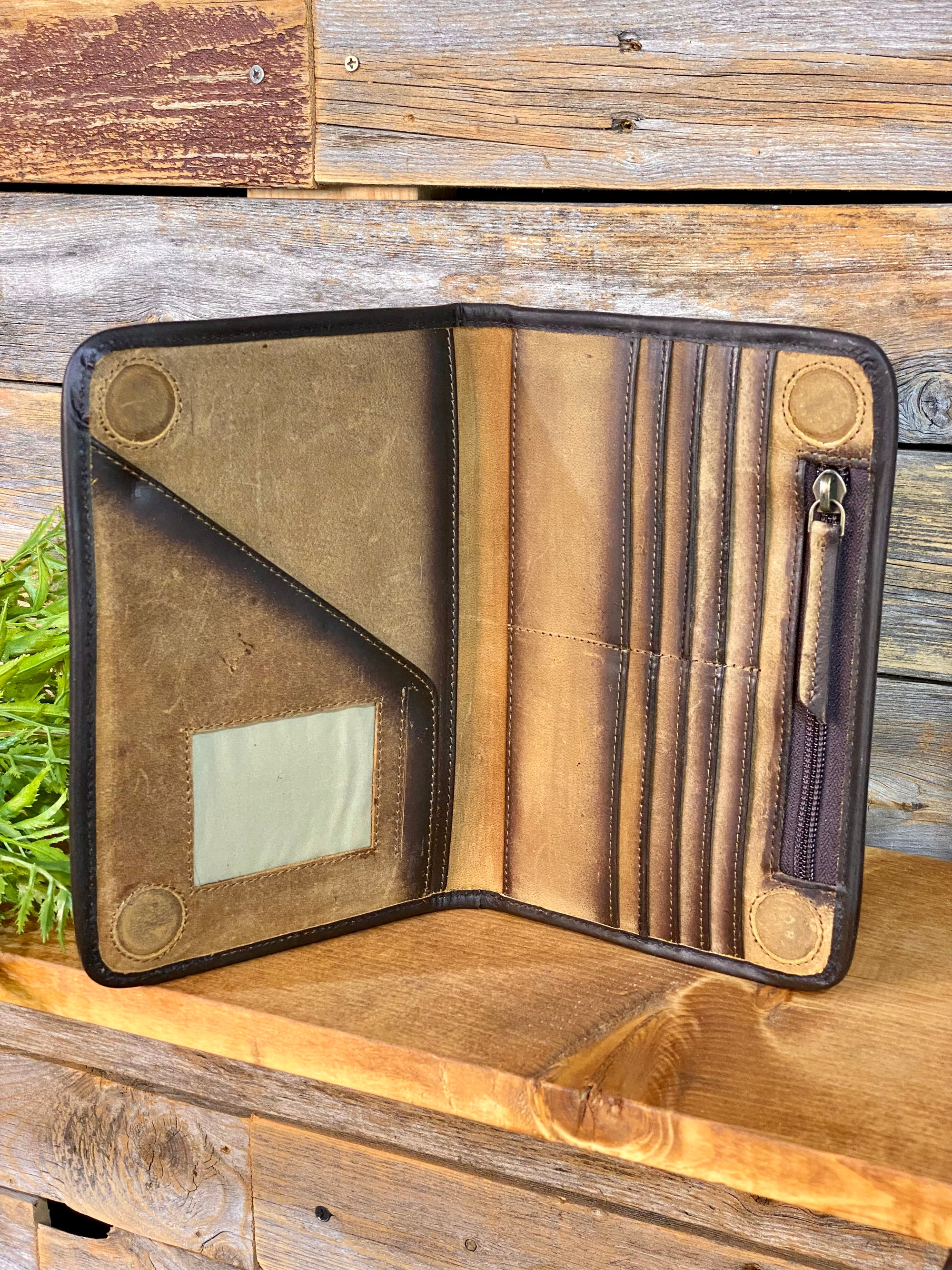 Cowhide Leather Travel Wallet Organizer - Accessorize In Style