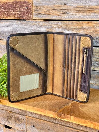 Cowhide Leather Travel Wallet Organizer