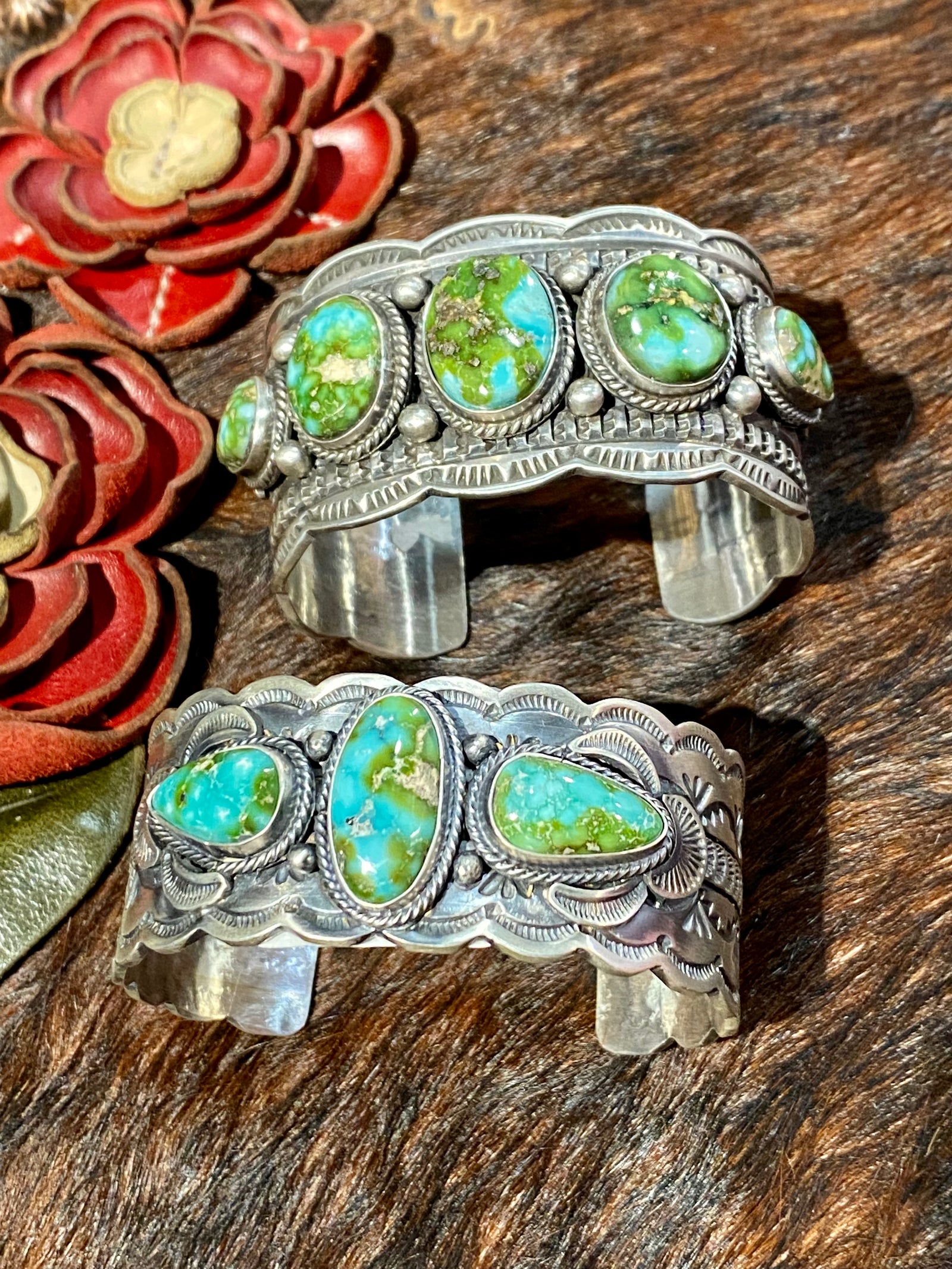 Paisley Sonoran Gold Turquoise Sterling Cuff