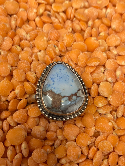 Inez Single Stone Golden Hills Turquoise Ring