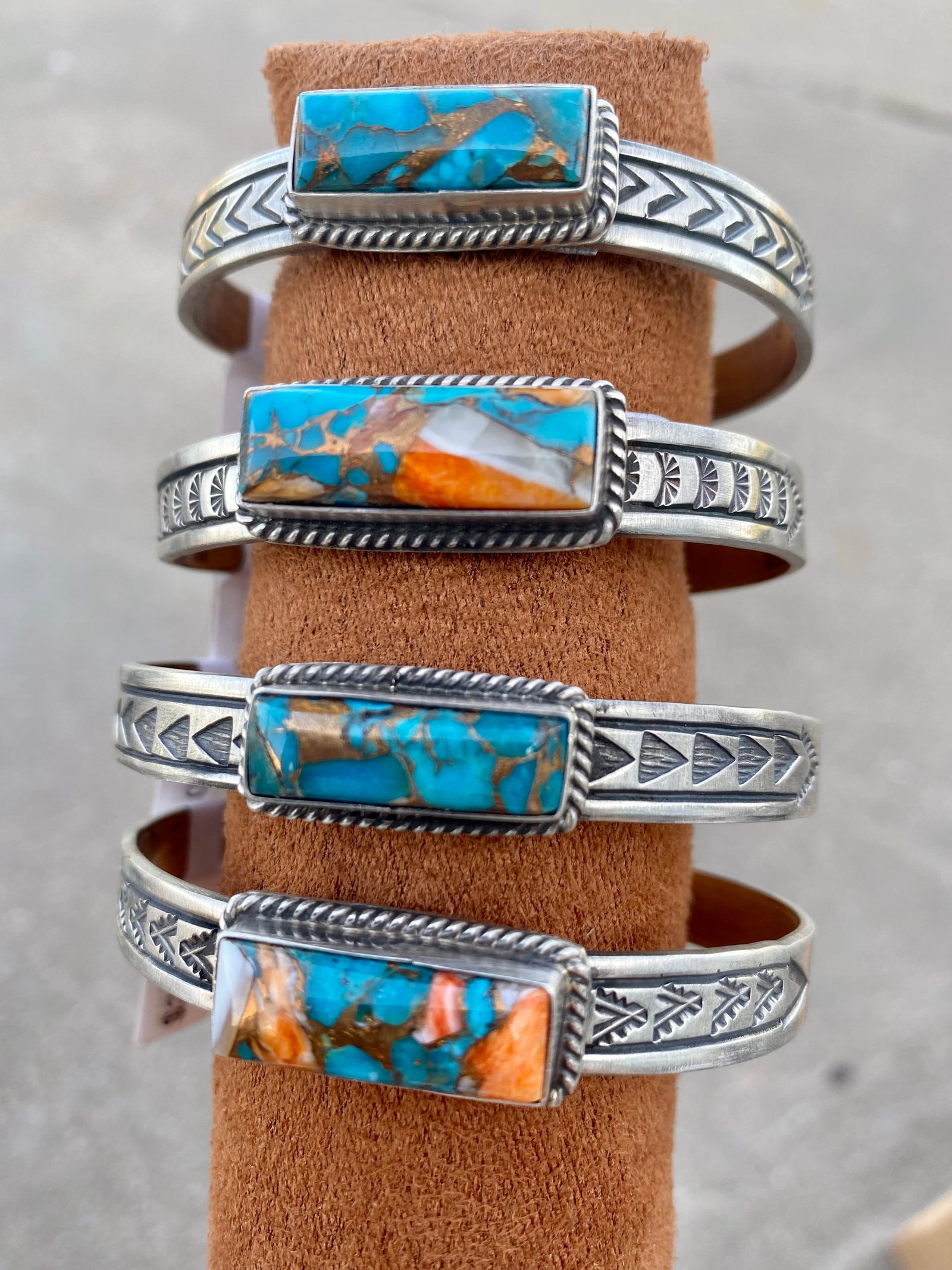 Atkinson Kingman Turquoise Mix Rectangle Bar Cuff