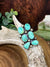 Carthage Stacked Turquoise Adjustable Ring