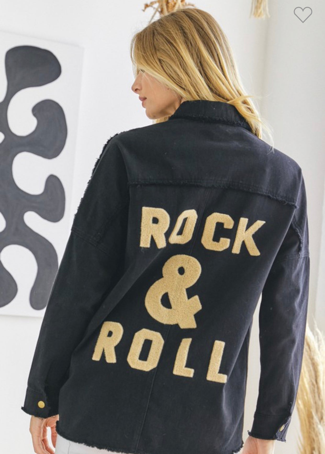 Rock & Roll Button Jacket - Black & Olive