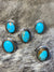 Emily  Sterling Turquoise Ring - Adjustable