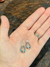 Trudy Varied Navajo Pearl Teardrop Earrings With Bead Detail - 1.25'