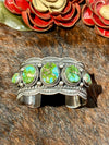 Paisley Sonoran Gold Turquoise Sterling Cuff