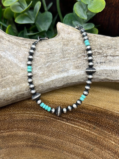Sammie Varied Navajo Pearl and Turquoise Bracelet
