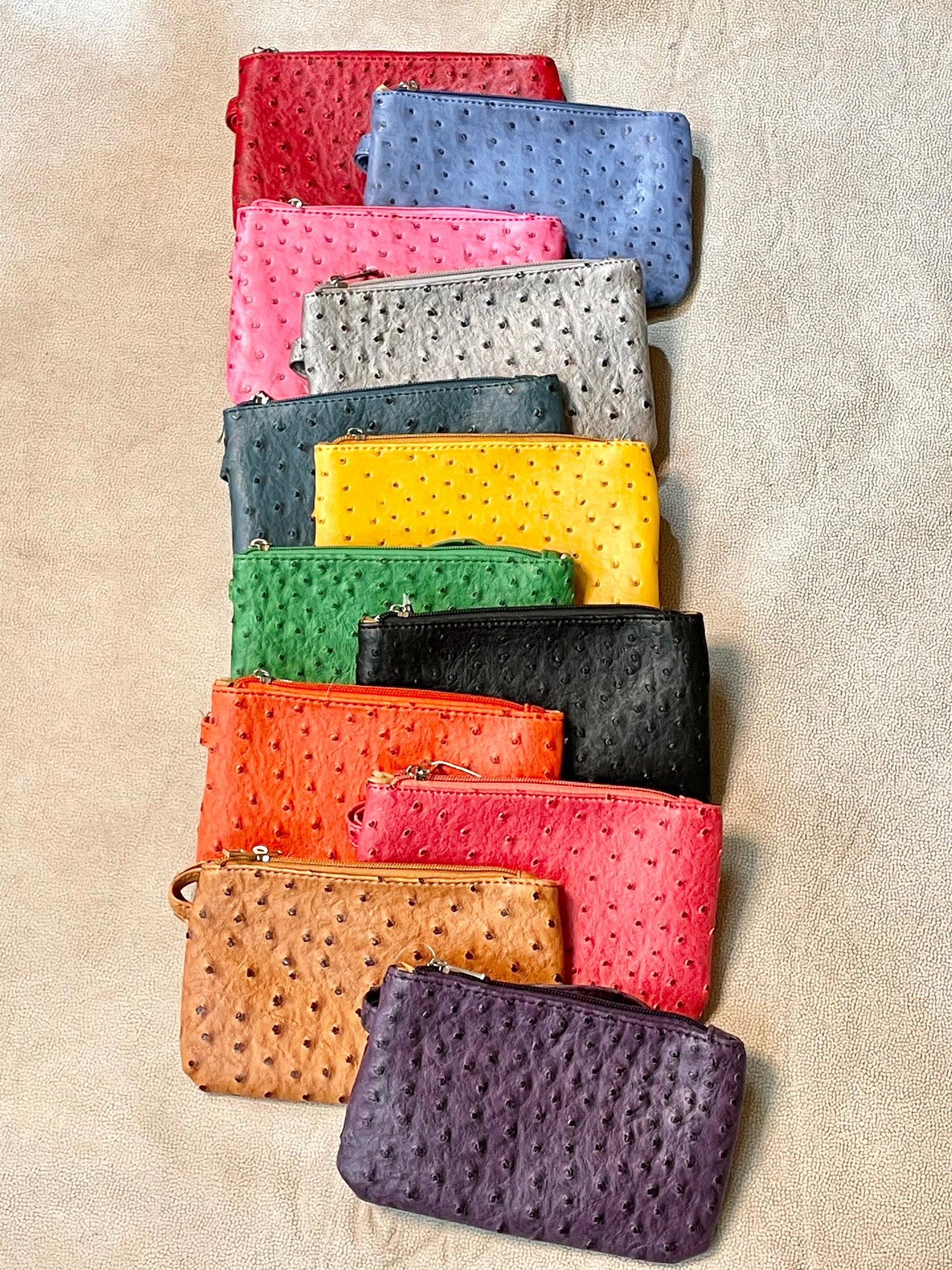 Vegan Ostrich Wristlet