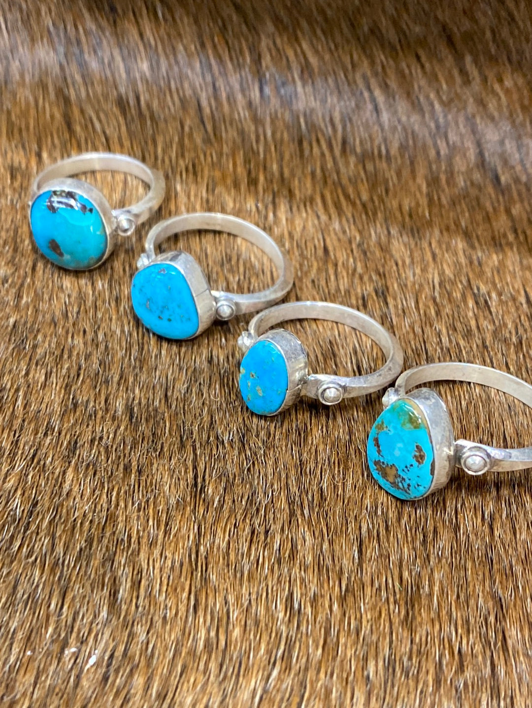 Sterling Oval Scott Skeets Turquoise Ring