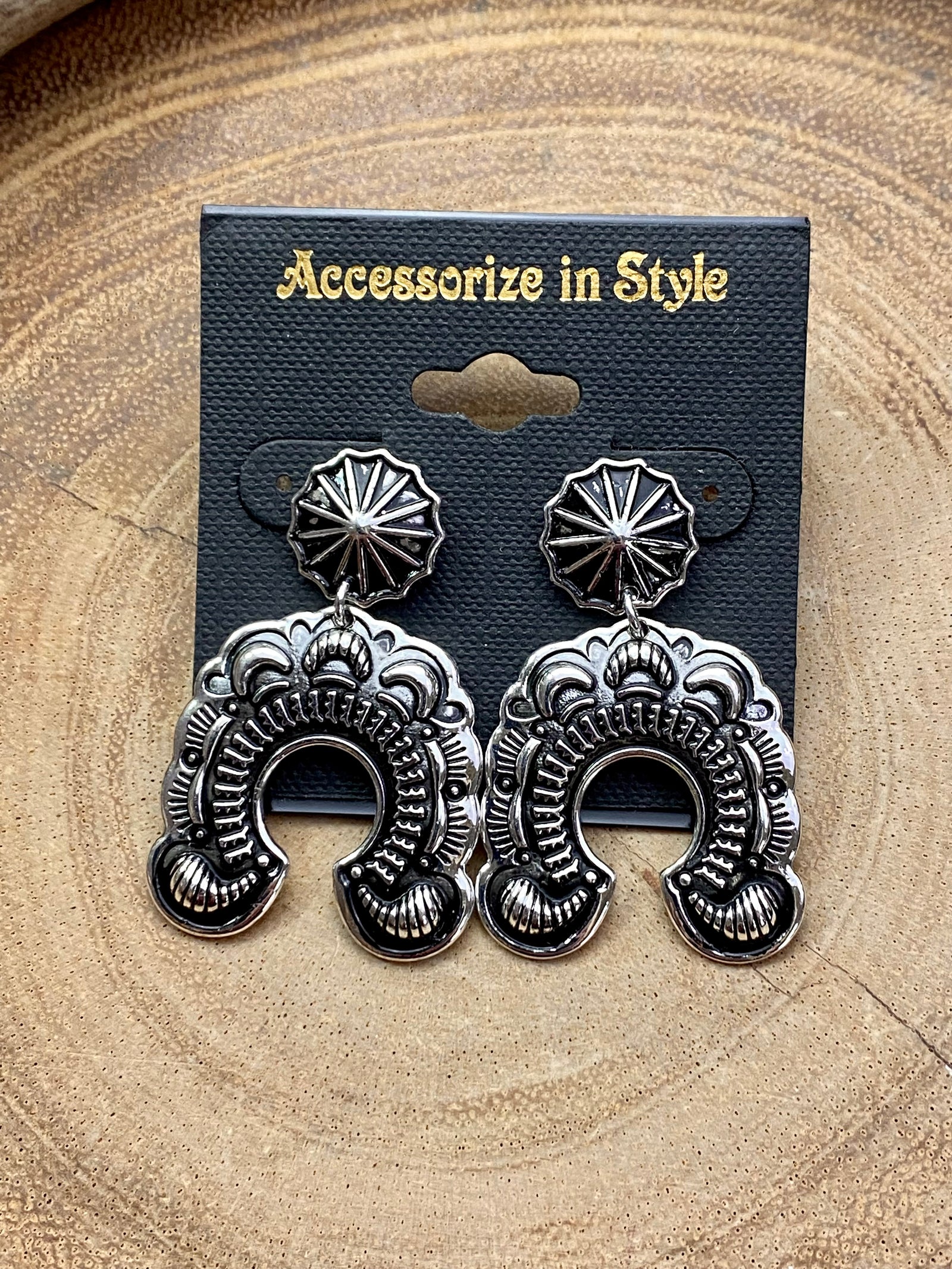 Naja Post Earrings with Detailing