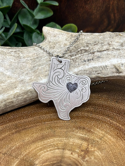 Love From Texas Sterling Necklace