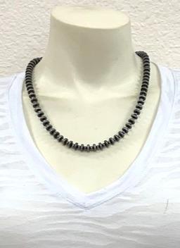 Isac Trading Fashion Necklaces 8mm Fashion Silver Saucer Necklace - 20"
