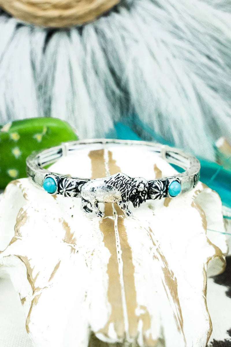 Tatulla Buffalo Stay Wild Fashion Stretch Bracelet