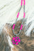 Harlem Fashion Navajo & Bead Choker With Cluster Pendant