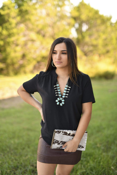 Keep It Gypsy Handbags Silver Acid Zip Cowhide Clutch